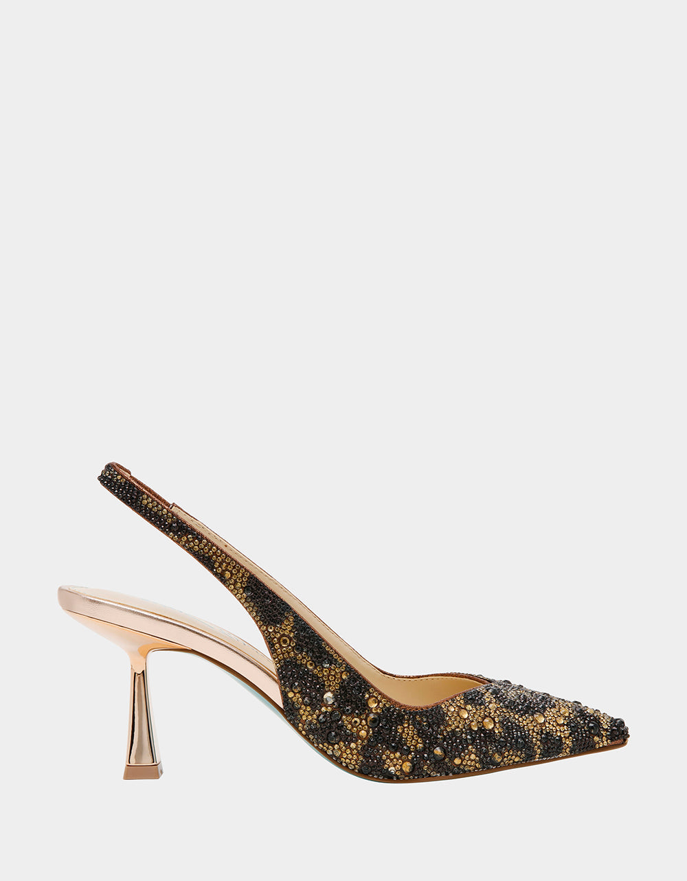 Betsey Johnson CLARK LEOPARD Slingback Women's Kitten Heel
