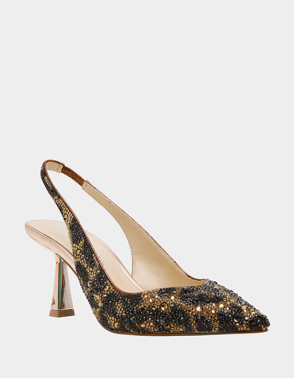 Betsey Johnson CLARK LEOPARD Slingback Women's Kitten Heel