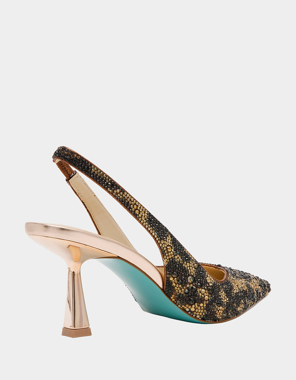 Betsey Johnson CLARK LEOPARD Slingback Women's Kitten Heel