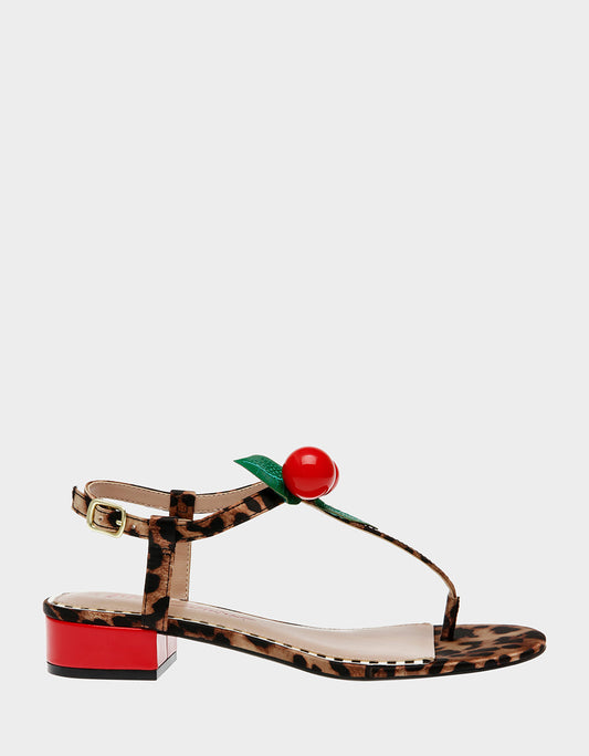 Betsey Johnson ASBURY LEOPARD Cherry Sandal