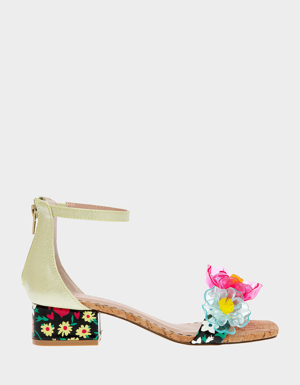 Betsey Johnson OAKLEE GREEN MULTI Floral Sandal