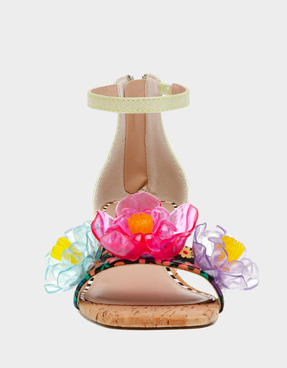 Betsey Johnson OAKLEE GREEN MULTI Floral Sandal