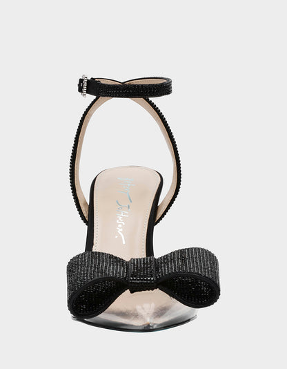 Betsey Johnson HART BLACK Bow Heels