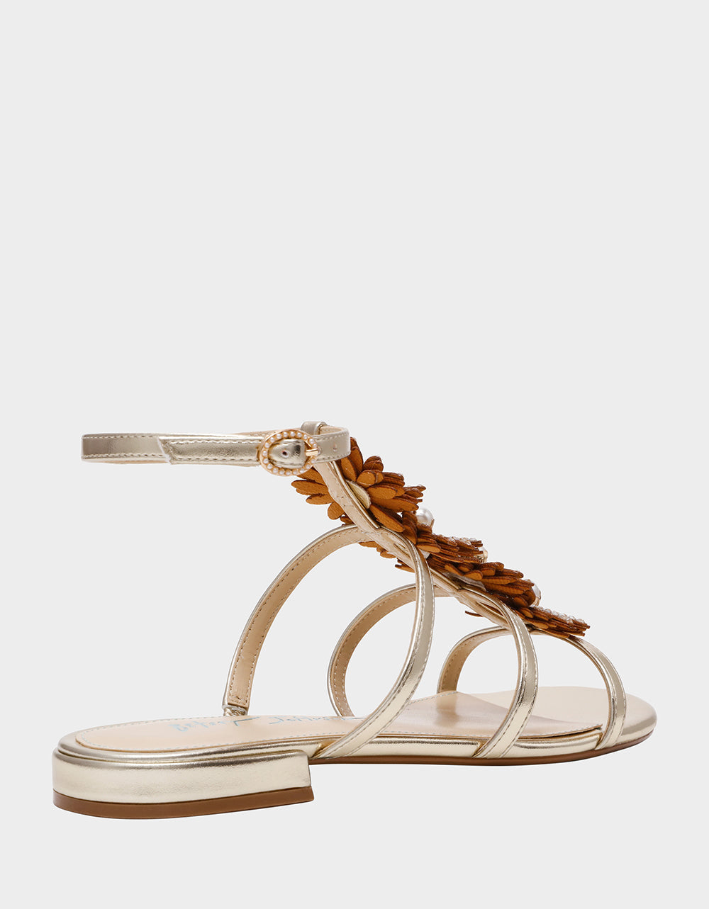 Betsey Johnson JOYCE GOLD Women's Strappy Rhinestone Embellished Sandal