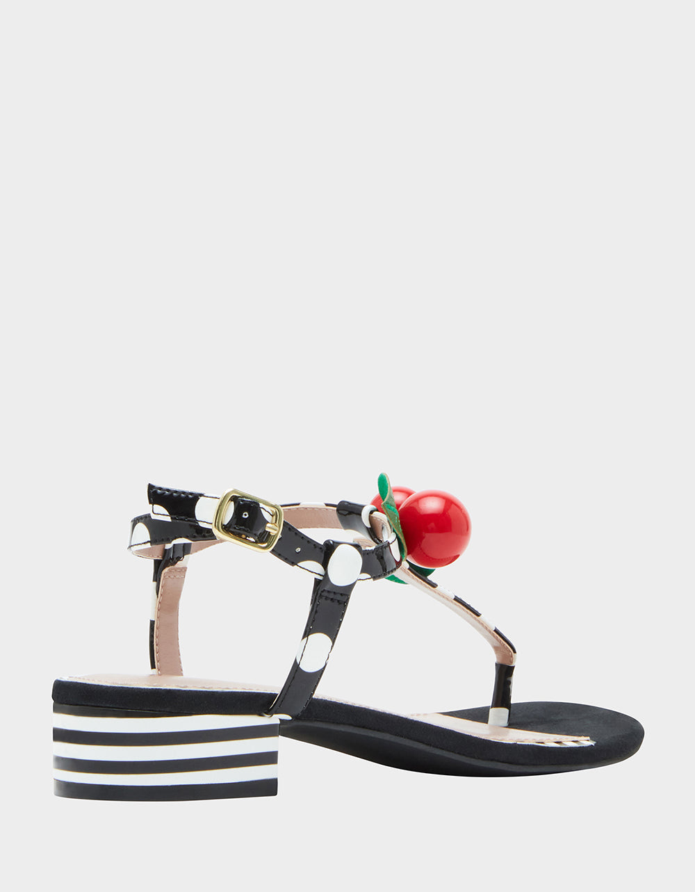Betsey Johnson ASBURY BLACK WHITE MULTI Cherry Sandals