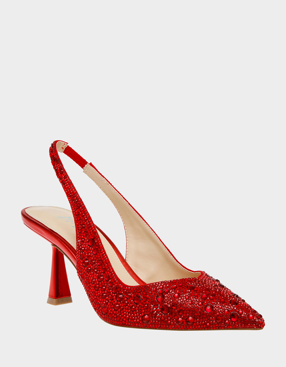 Betsey Johnson CLARK RED Slingback Kitten Heels
