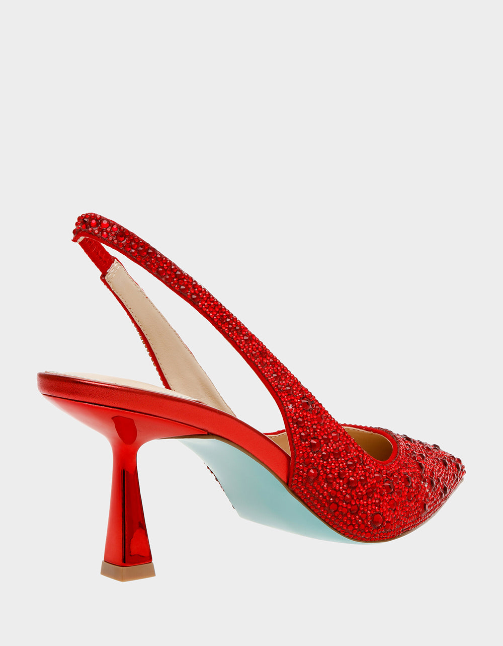 Betsey Johnson CLARK RED Slingback Kitten Heels