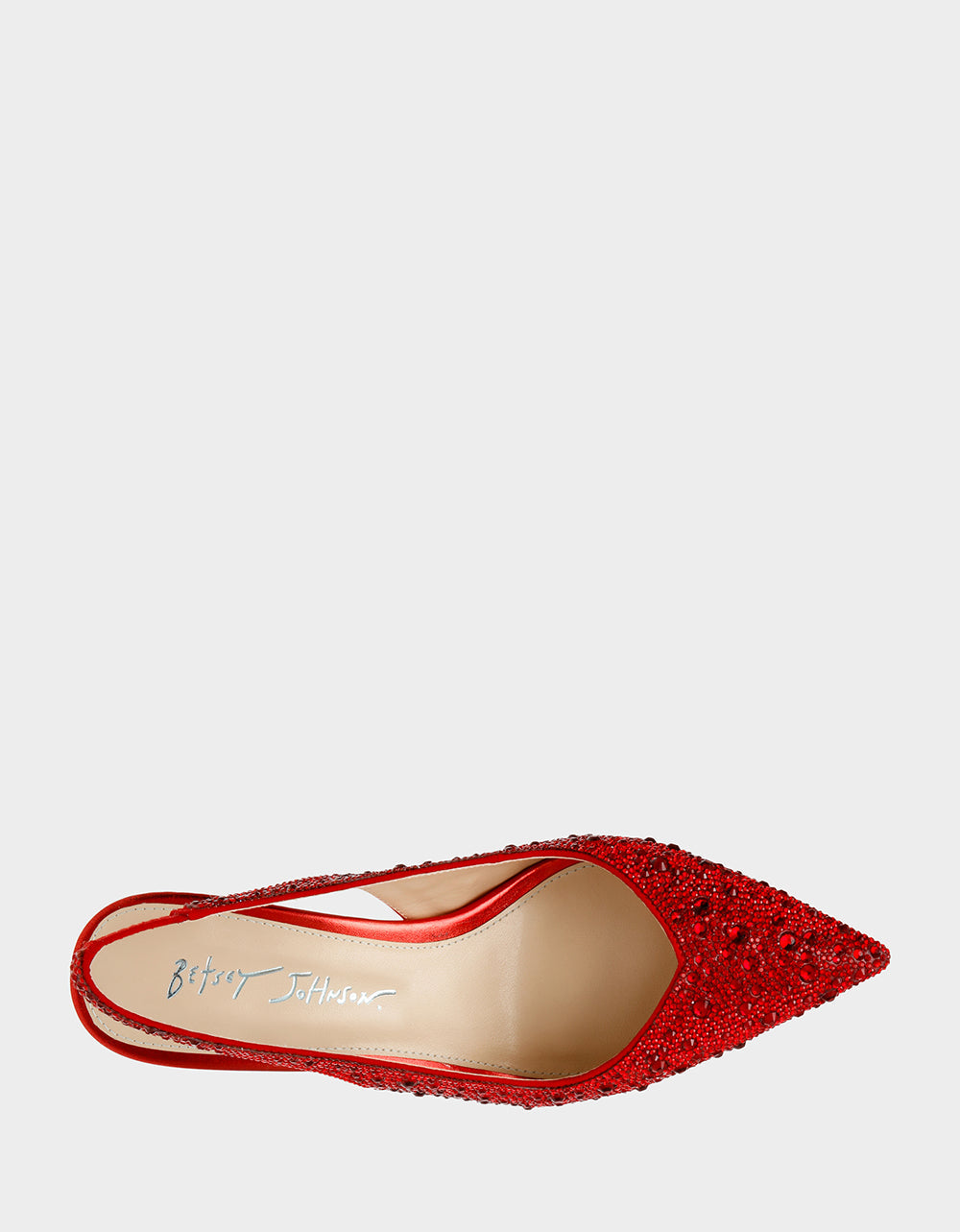 Betsey Johnson CLARK RED Slingback Kitten Heels