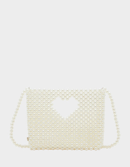 Betsey Johnson GOSSIP PEARL TOP HANDLE CROSSBODY PEARL
