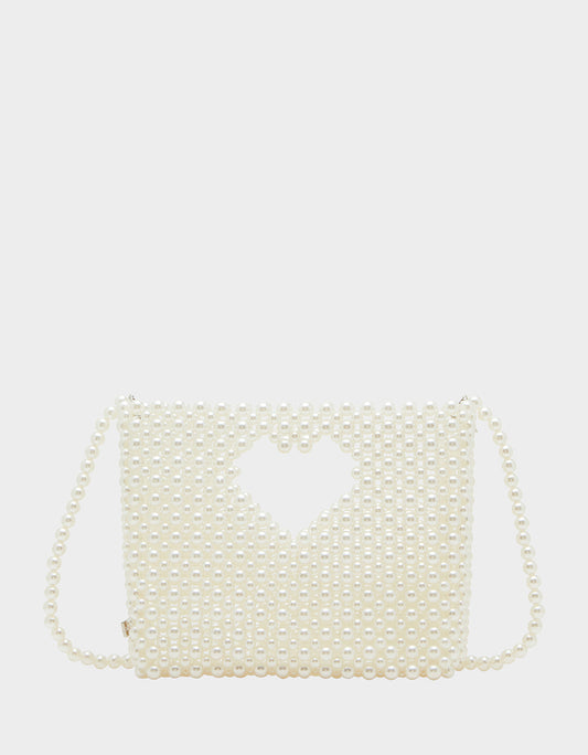 Betsey Johnson GOSSIP PEARL TOP HANDLE CROSSBODY PEARL